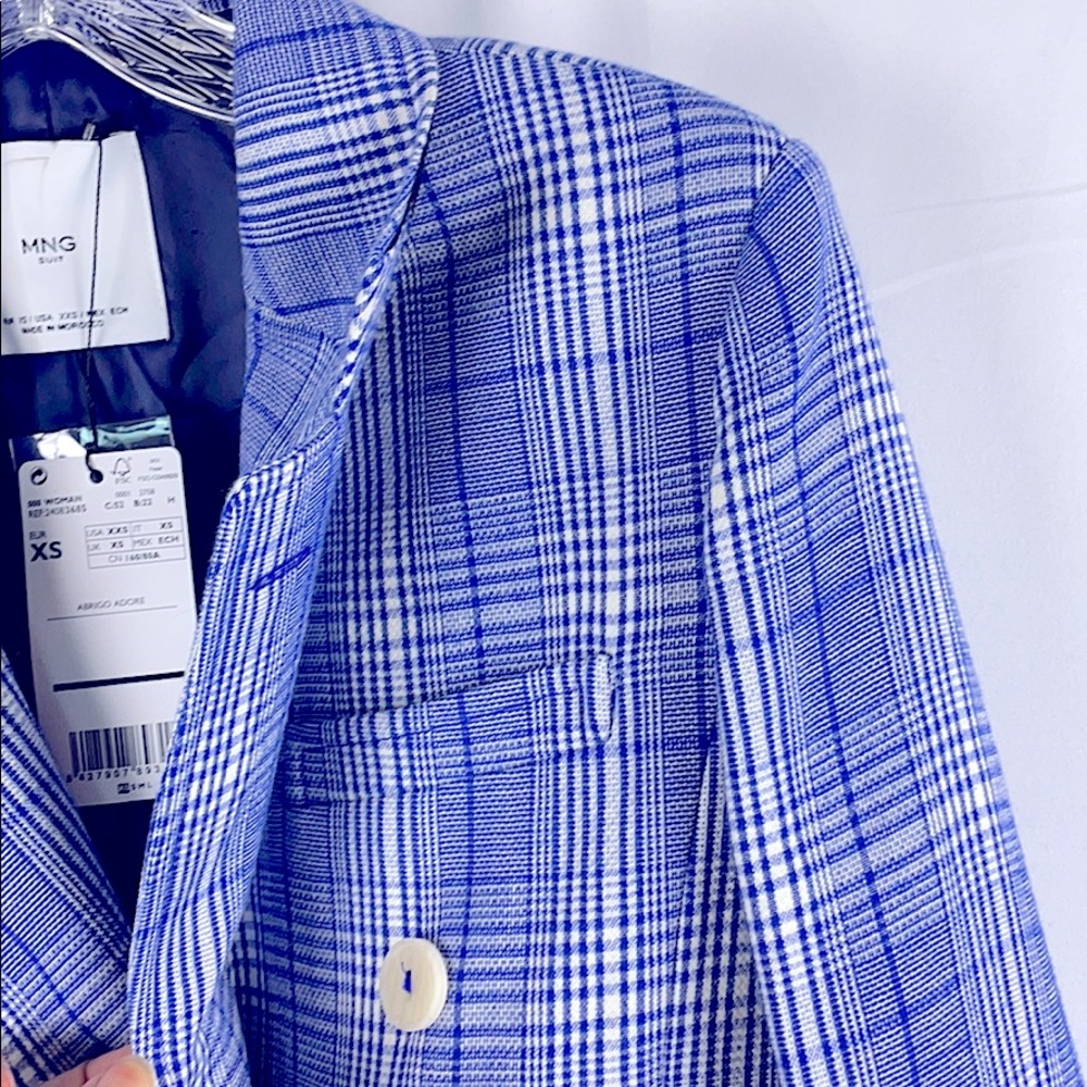 MANGO Checked Structured Coat - Picture 4 of 11
